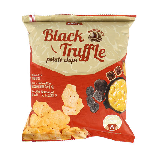 马来西亚fuchi富吃黑松露薯片80g*6袋 年货零食膨化食品薯片