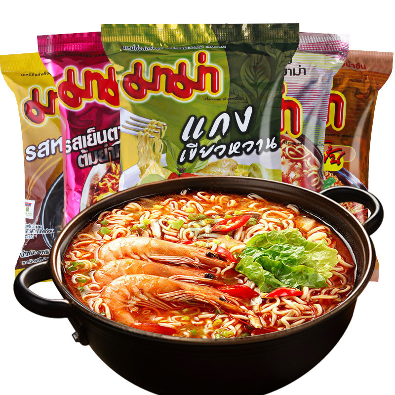 泰国进口泰氏妈妈面冬阴功浓汤酸辣虾海鲜味速食方便面汤面整箱