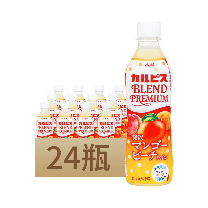 日本原装进口朝日可尔必思芒果白桃乳味风味饮料430ml*24瓶箱果饮