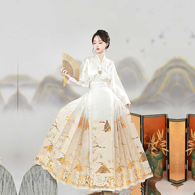 原创仿镙钿山涧竹汉服忆相思