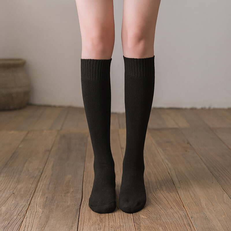基础生活小腿袜保暖女生压力显瘦袜女运动长袜过膝袜高筒