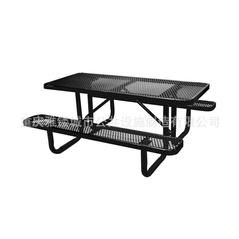 厂家直销户外休闲桌椅套室外浸塑金属桌公园小区休息组合座椅桌子