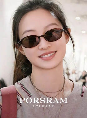 2025时尚质感韩系板材墨镜fake同款轻奢椭圆框太阳镜女saint