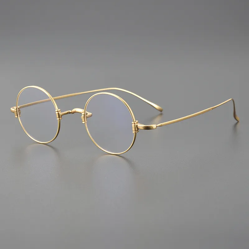 限量日系超轻纯钛复古圆框眼镜框文艺近视眼镜架女可配高度数