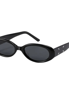 26板材椭圆墨镜MM206女高级感时尚潮流太阳镜男防晒配近视BC-2197