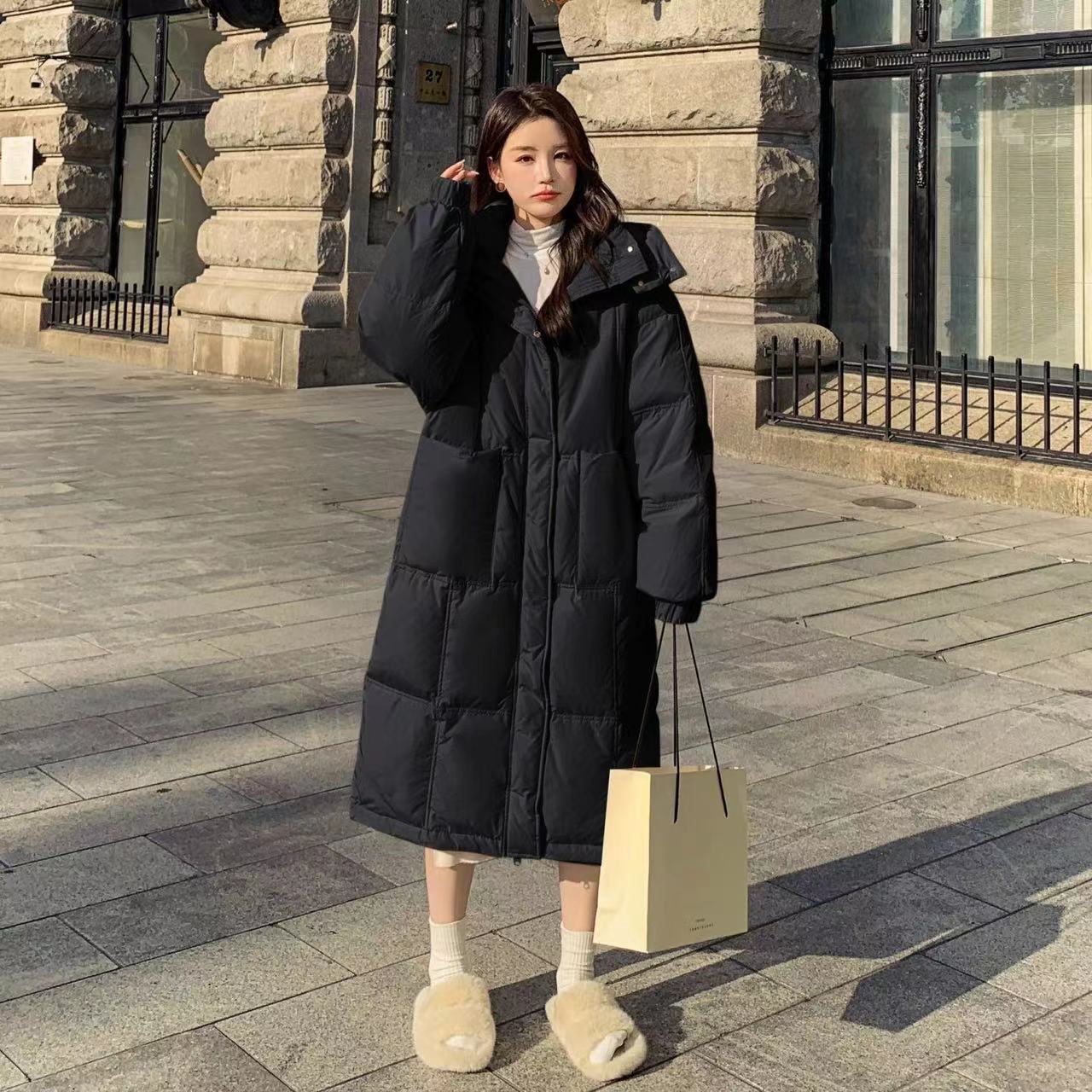羽绒棉服女中长款2025年冬季棉衣/棉服