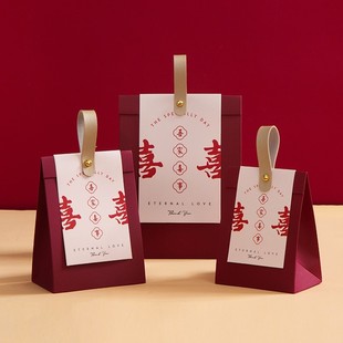 网红喜糖盒子2023新款糖盒装糖果的袋子结婚庆专用高级感婚礼小众