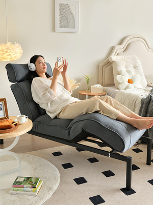 Kino折叠式沙发床躺椅客厅卧室阳台躺椅两用创意单人沙发椅