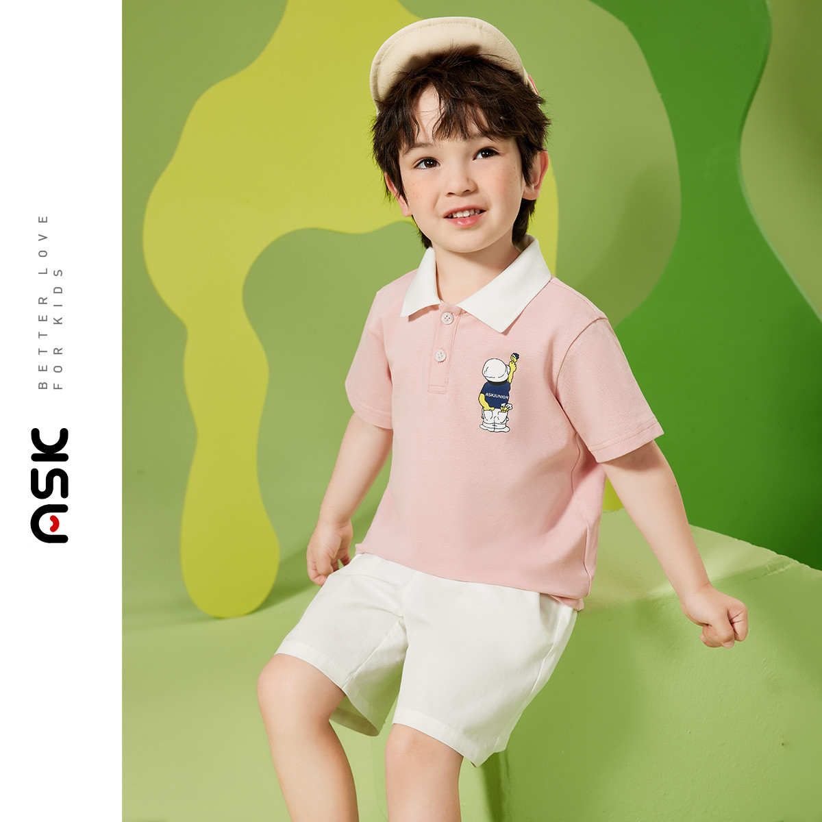 ASKjunior小童POLO衫短裤套装