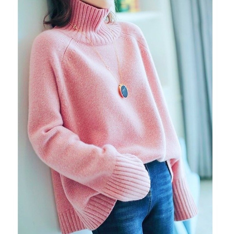 重磅新款高领针织衫女加厚宽松大码慵懒风套头毛衣打底衫外穿女装,女装/女士精品,羊绒衫,淘宝优惠券,粉丝福利购,淘宝优惠卷