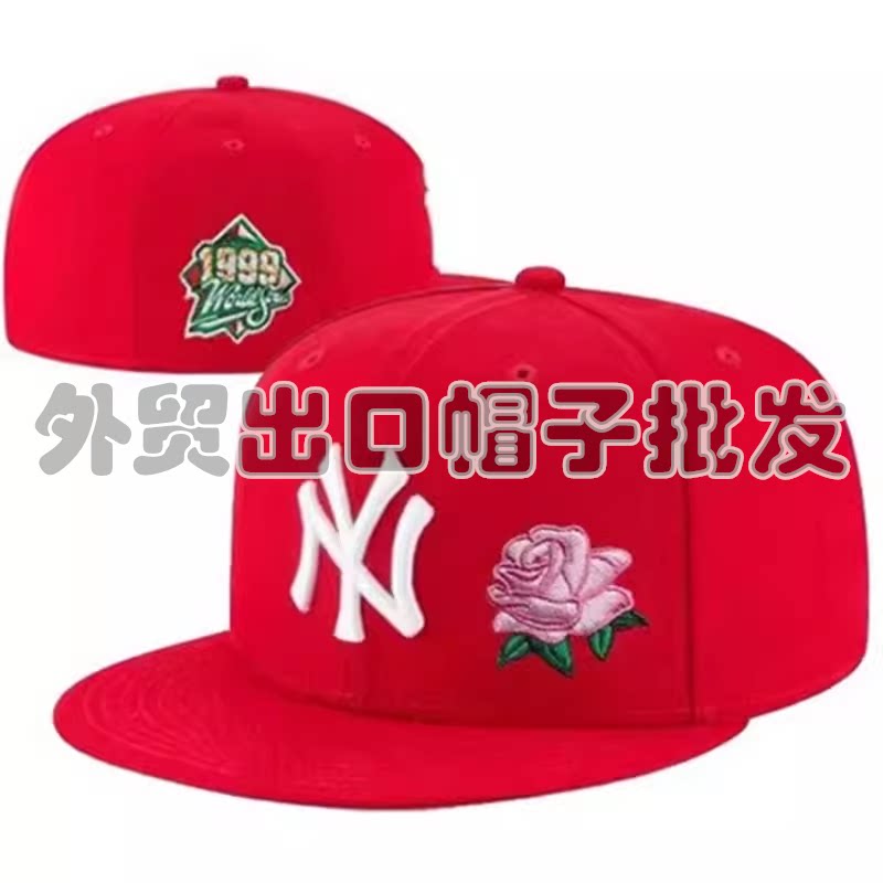 thumbnail for The hat is fully enclosed, non-adjustable, hip-hop, embroidery, sunscreen, baseball cap, reverse size cap, casual flat brim hat