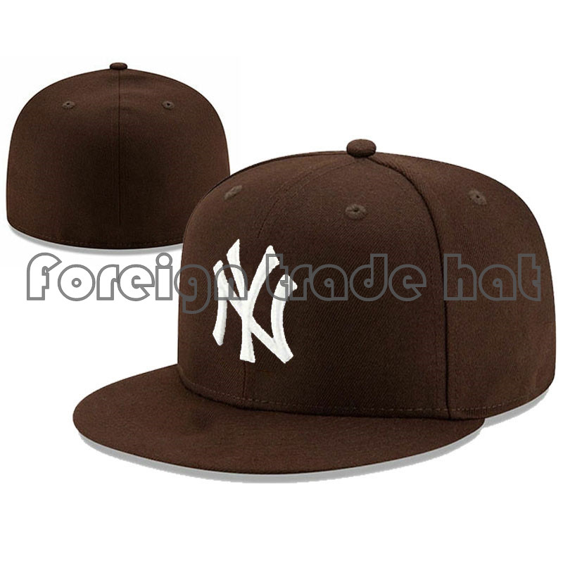 thumbnail for Gold classic vintage flat brim hat non adjustable fully enclosed cap large size embroidery wide brim baseball cap closure size cap