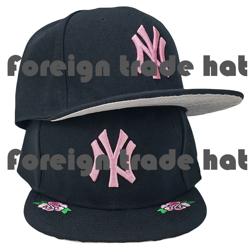 thumbnail for Foreign trade American style hat Sox fully enclosed non-adjustable hip hop hip hop embroidery size cap baseball cap flat brim hat