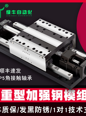 重型滑台模组直线导轨滚珠丝杆高精度钢制双线轨十字工作台NG170