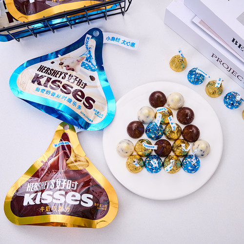 好时kisses经典水滴曲奇奶香牛奶无代可可巧克力办公室休闲小零食