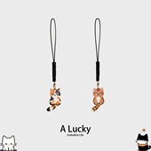 猫咪小挂件猫尾巴手机吊坠U盘耳机饰品可爱女情侣迷你礼物A Lucky