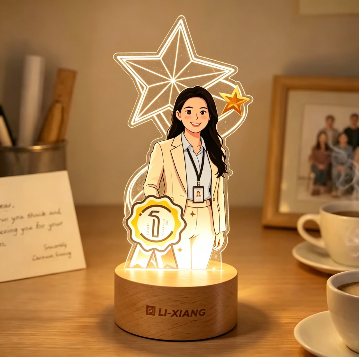 发光礼品送老师入职纪念员工周年