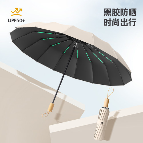 防暴晴雨两用伞成人遮阳加大加厚