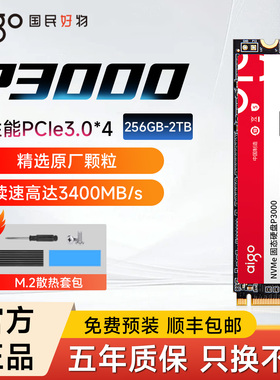 爱国者P3000 m2固态硬盘256g 512g 1t 2t nvme 台式电脑笔记本ssd