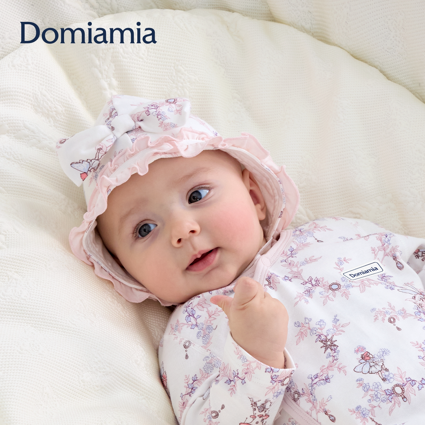 Domiamia新生儿帽子春夏初生婴儿胎帽0-3月满月百天宝宝护囟门帽图片