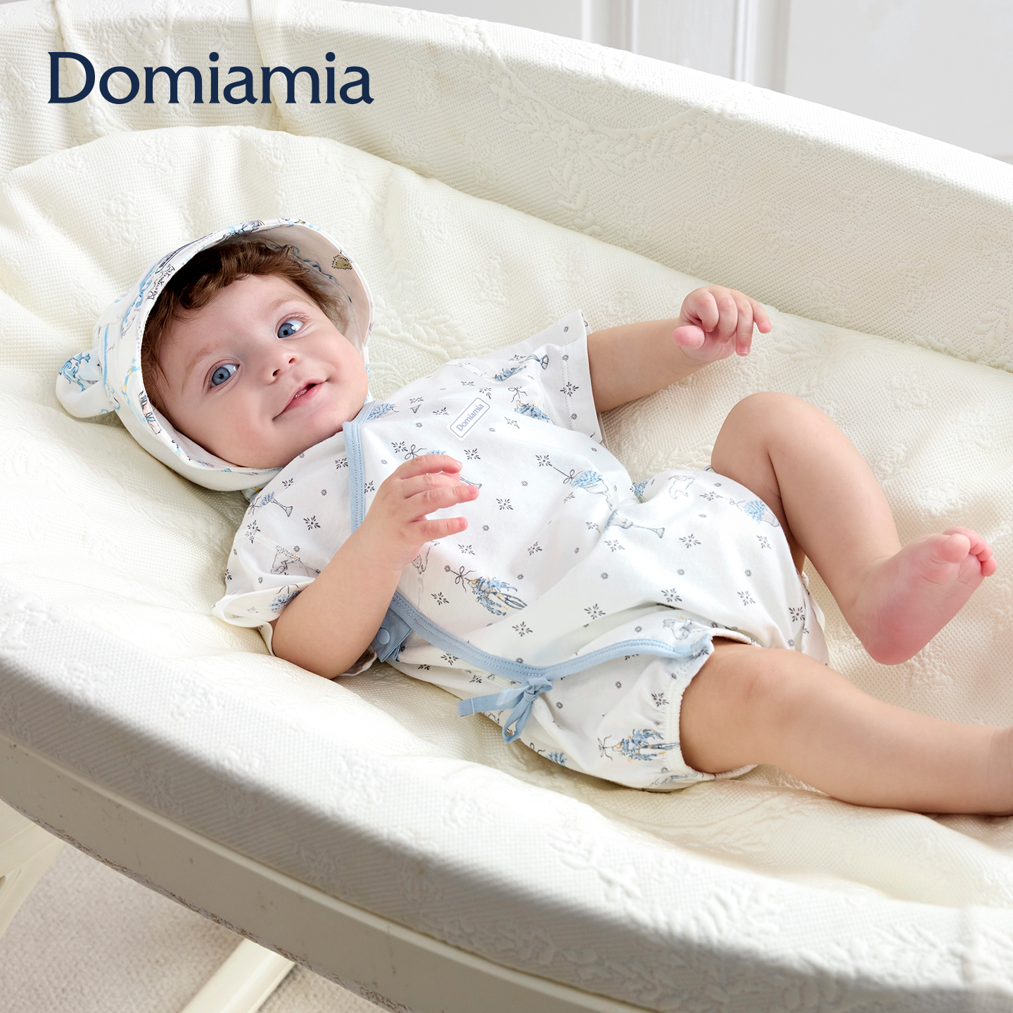 Domiamia宝宝包屁衣新生的儿短袖哈衣春装婴幼儿衣服小月龄连体衣图片