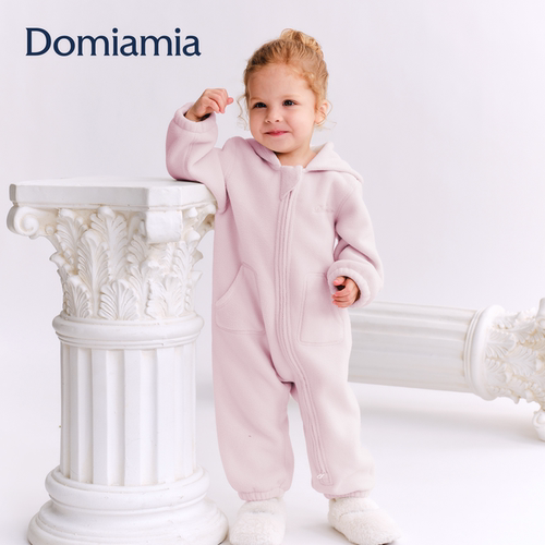 Domiamia宝宝摇粒绒连体衣男孩女童2026秋季婴儿衣服保暖抓绒爬服