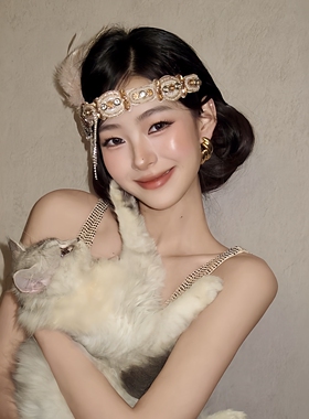 经济上行大女主的美！羽毛发饰