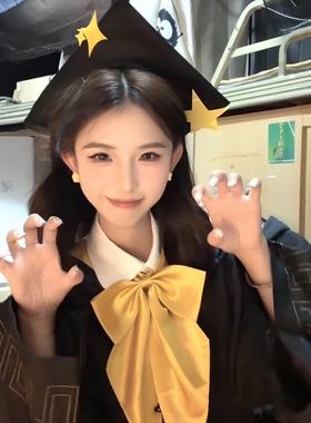 工科黄领学士服超大蝴蝶结出片