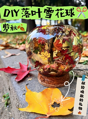 把秋天备份下来~落叶雪花球