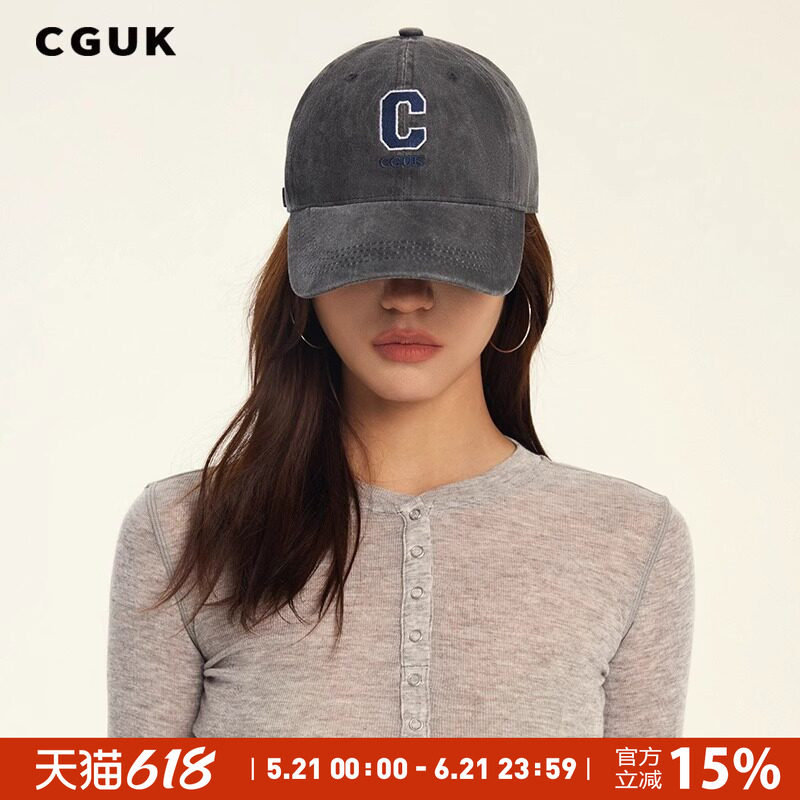 【黄俊捷/何洛洛同款】CGUK复古棒球帽 休闲运动帽黑色