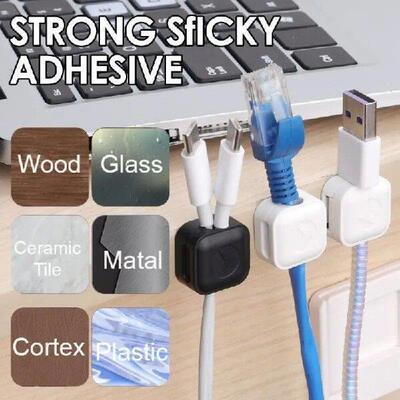 Magnetic Cable Organizer Adhesive Desk Cord Management