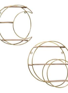 Metal 3 Tier Wall Hanging Shelf Decor Wall Mounted