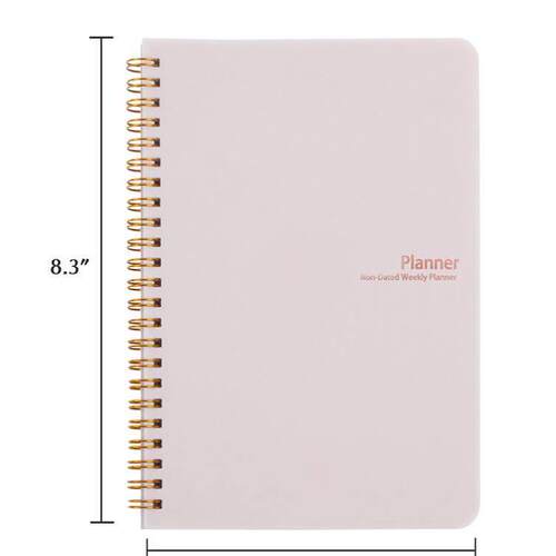 Non dated daily weekly monthly planner agenda notebook diary