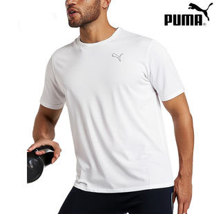 24年夏季 白色POLO衫 PUMA彪马T恤男款 新款 纯色速干短袖 衣587212