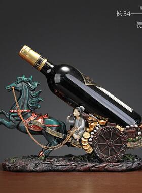 创意实用家居摆件 乔迁结婚礼物酒架 中式家居实用葡萄酒架工艺品
