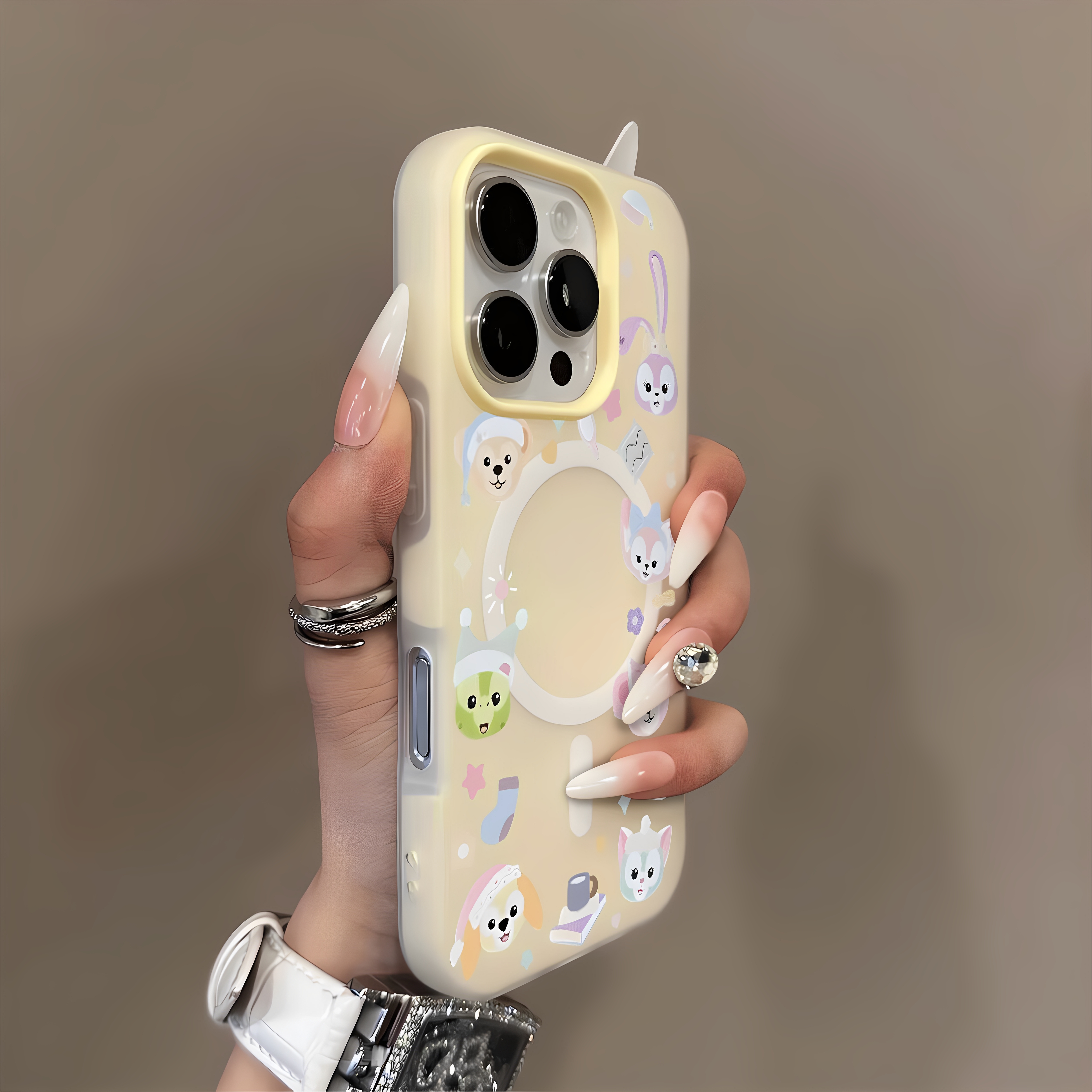 磁吸果冻三合一手机壳适用苹果手机保护壳