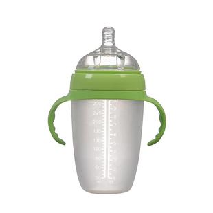 源头工厂婴儿硅胶奶瓶宽口径吸管奶嘴广口贝克母婴奶瓶防吐奶