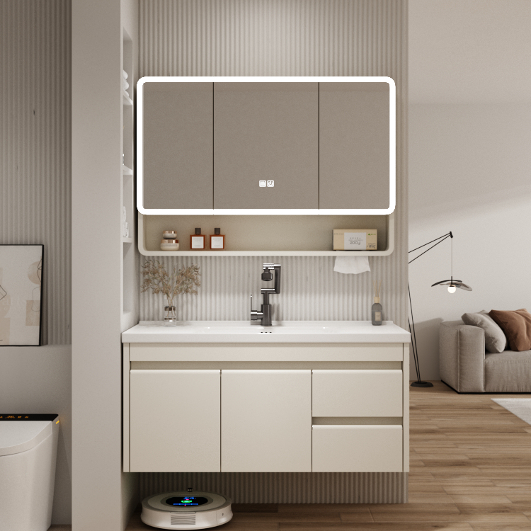 不锈钢高温陶瓷简约风浴室柜组合