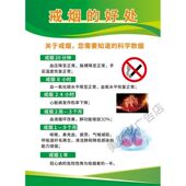 吸烟 危害禁烟戒烟贴纸挂图吸烟区标识牌墙贴戒烟海报贴纸宣传画