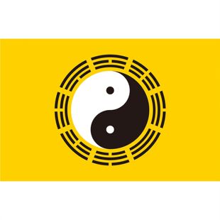 横版创意太极图先天太极八卦图后天太极八卦图客厅卧室书房装饰贴