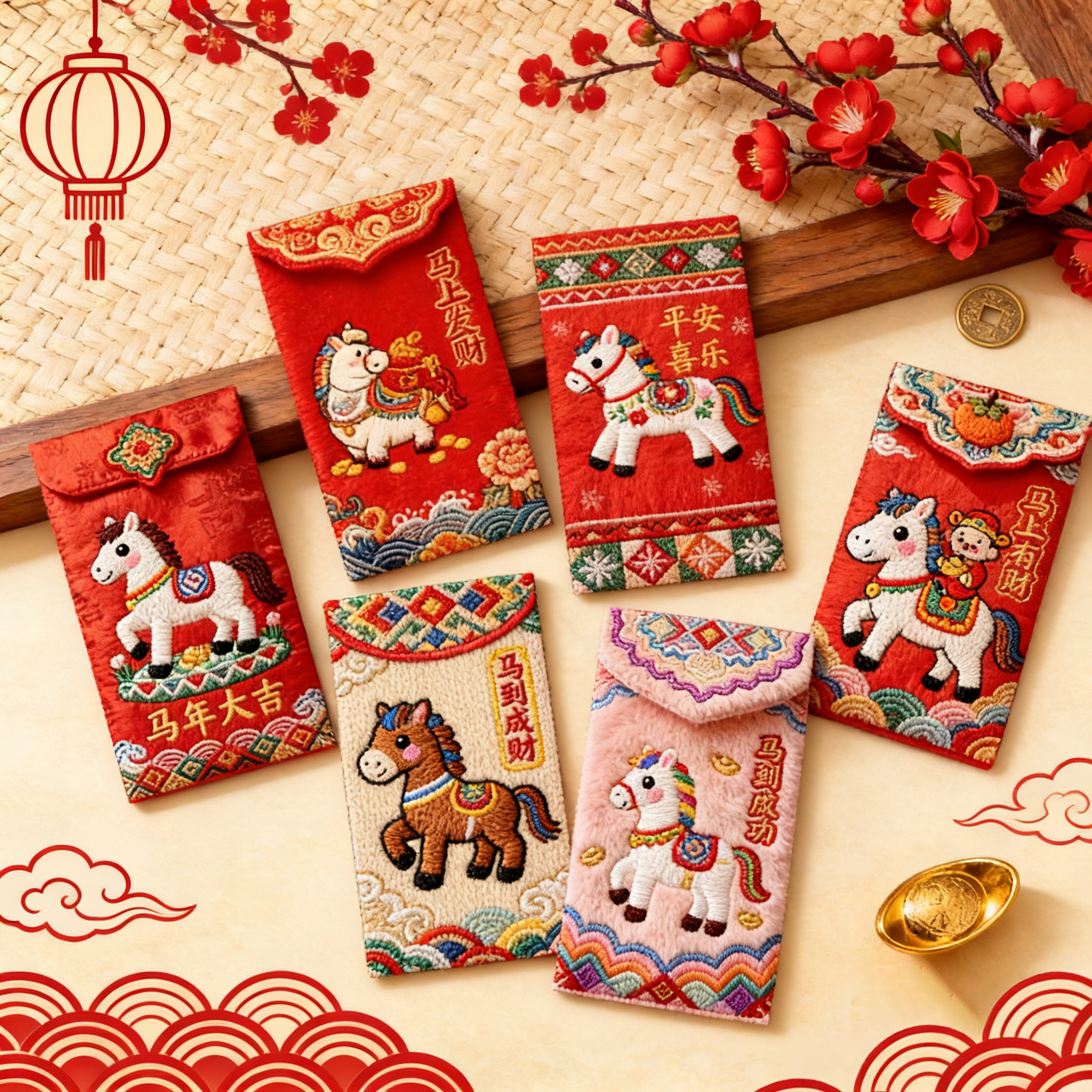【5D刺绣】马年限定创意红包