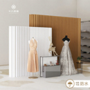 现代简约纸质屏风隔断折叠移动办公室客厅纸墙直播间背景软隔断