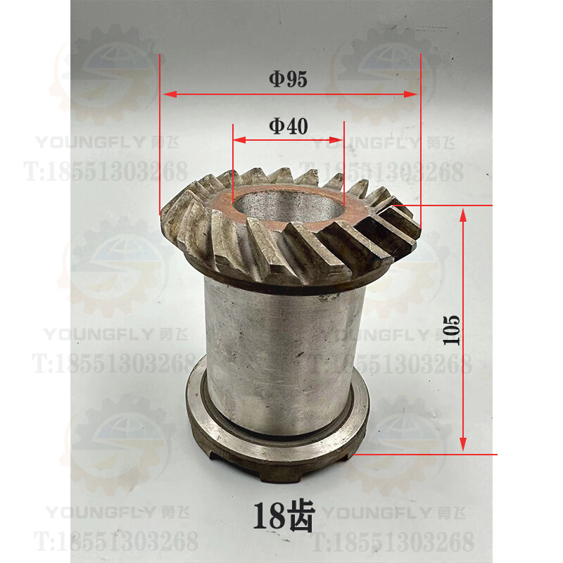 齐齐哈尔X5040 X6140铣床工作台Z18/Z18齿结合器螺旋伞齿轮