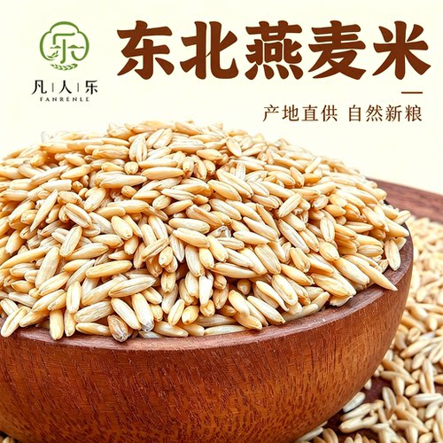 凡人乐东北燕麦仁燕麦米新货农家自产五谷杂粮自然新粮产地直供