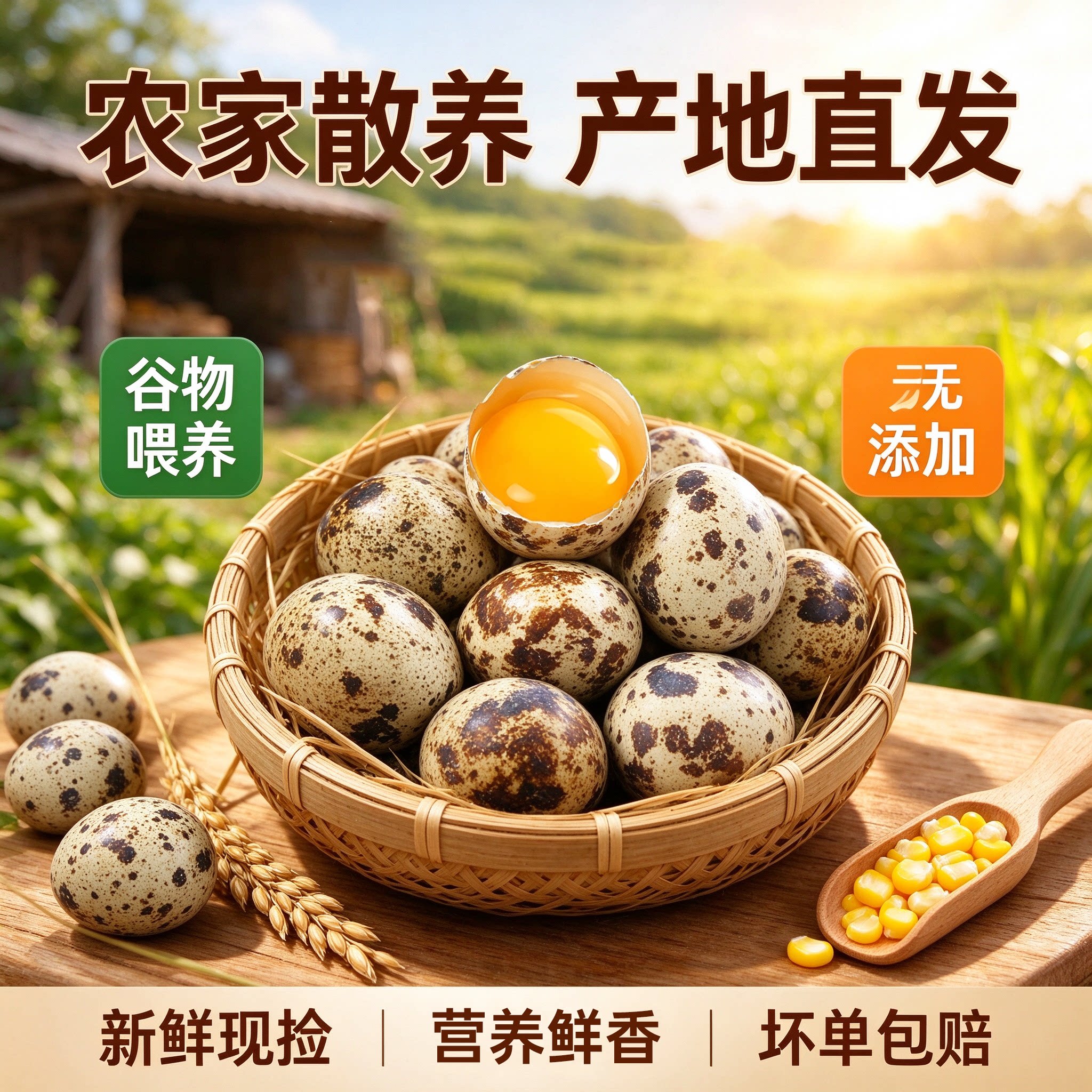 凡人乐新鲜生鹌鹑蛋农家土特产杂粮喂养宝宝辅食火锅麻辣烫食材