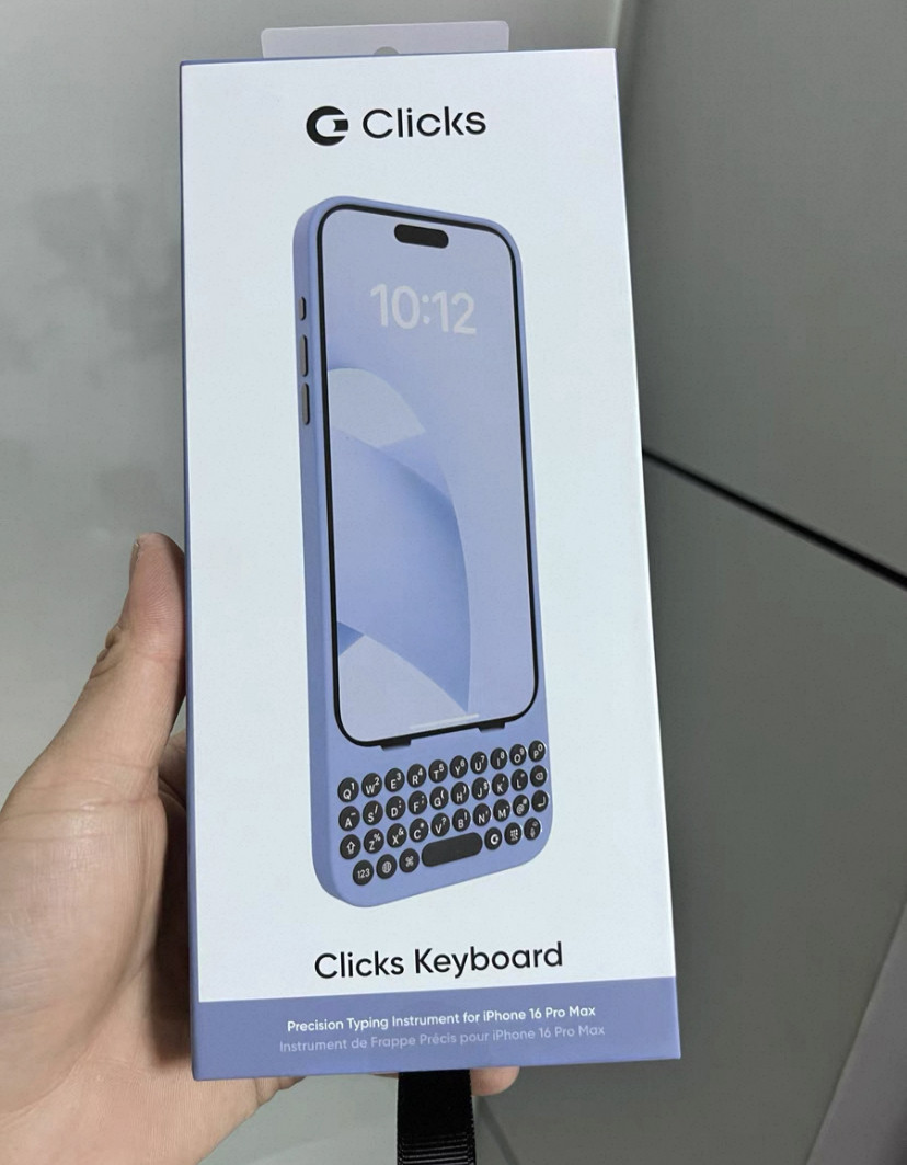 正品原装clicks适用于iPhone16pro/promax 15pro/promax保护壳手机壳键盘壳兼容MagSafe技术黑莓手感实体键盘