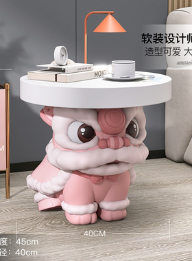 国潮醒狮落地摆件家居装饰品客厅电视柜沙发旁茶几床Y头柜乔迁礼