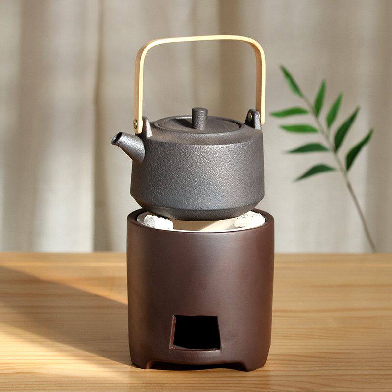 极速白泥烧火碳i炉家用烧水户外木炭炉陶瓷养生提梁茶壶煮茶器茶