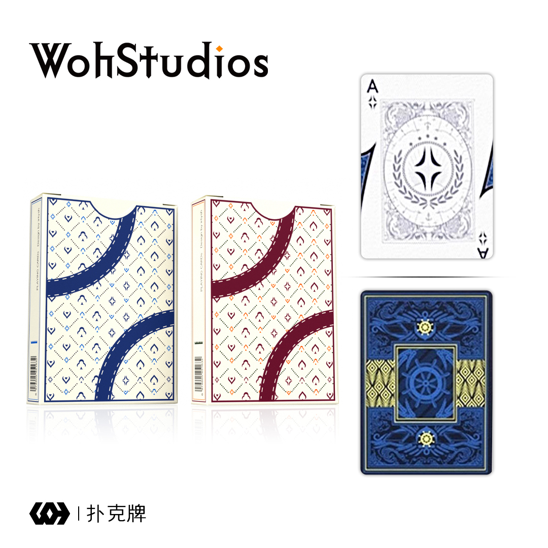 错墨版伟狩定海花切扑克牌