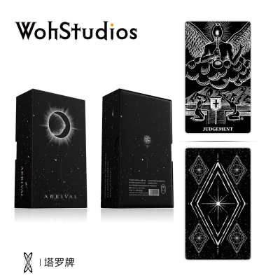 【Woh】降临 塔罗牌 伟特系星菱卡集 黑芯纸 78张维特桌游 卡罗牌